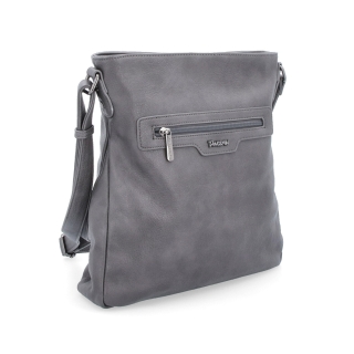 Crossbody kabelka s vnějšími kapsami Tangerin materiál syntetická kůže zapínání na zip barva šedá velikost střední 8008 TS