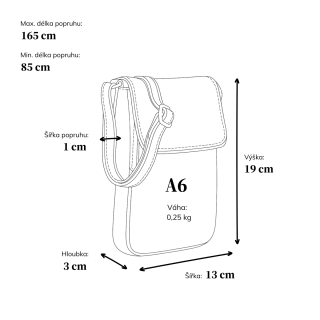 Kožená crossbody taška s klopou Noelia Bolger materiál kůže zapínání s klopou barva červená velikost malá NB 2418 CV Rozměry