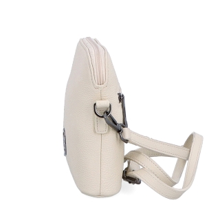 Malá kožená crossbody kabelka Noelia Bolger materiál kůže zapínání na zip barva béžová velikost malá NB 3017 K Z boku
