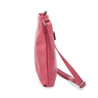 Malá sportovní crossbody kabelka Tangerin materiál syntetická kůže zapínání na zip barva červená velikost malá 8011 CV Z boku