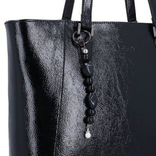 Shopperka přes rameno s odepínacím přívěskem Le Sands materiál syntetická kůže zapínání na zip barva černá velikost velká 4646 C Detail