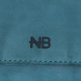 Malá kožená peněženka pro muže i ženy Noelia Bolger materiál kůže barva tyrkysová velikost malá 5135 NB TYR Logo