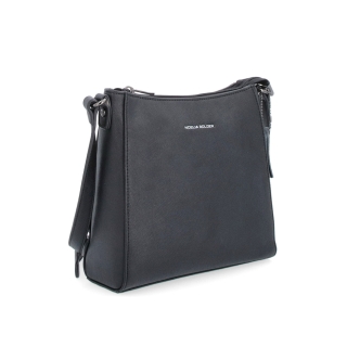Kožená crossbody kabelka Noelia Bolger materiál kůže zapínání na zip barva černá velikost malá NB 0074 C