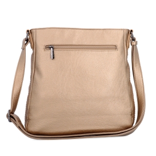 Crossbody kabelka s nastavitelným popruhem Tangerin materiál syntetická kůže zapínání na zip barva metalická velikost střední 8049 ZL Zezadu