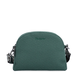 Stylová crossbody kabelka s texturovaným povrchem Tangerin materiál syntetická kůže zapínání na zip barva zelená velikost malá 4365 ZE Zepředu