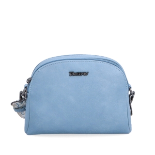 Malá crossbody kabelka svýrazným popruhem Tangerin materiál syntetická kůže zapínání na zip barva modrá velikost malá 8044 SM Zepředu
