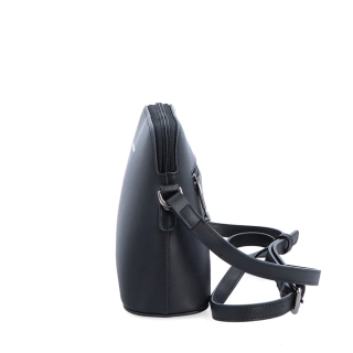Kožená kabelka crossbody Noelia Bolger Noelia Bolger materiál kůže zapínání na zip barva černá velikost malá NB 0096 C Z boku