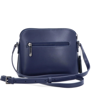 Kožená kabelka crossbody Noelia Bolger Noelia Bolger materiál kůže zapínání na zip barva modrá velikost malá NB 0096 TM Zezadu
