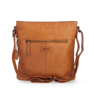 Kožená crossbody kabelka ve vintage stylu Noelia Bolger materiál kůže zapínání na zip barva žlutá velikost malá NB 2001 ZLU Zezadu
