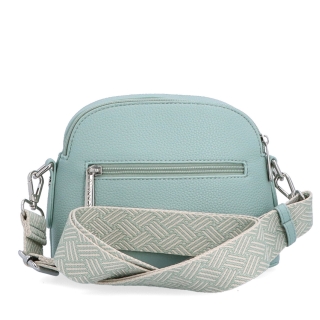 Malá crossbody kabelka s širokým popruhem Carmelo materiál syntetická kůže zapínání na zip barva zelená velikost malá 4355 SZE Zezadu