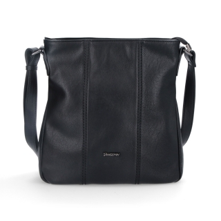 Crossbody kabelka Tangerin materiál syntetická kůže zapínání na zip barva černá velikost střední 8004 C Zepředu
