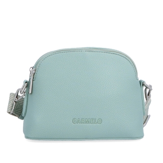 Malá crossbody kabelka s širokým popruhem Carmelo materiál syntetická kůže zapínání na zip barva zelená velikost malá 4355 SZE Zepředu