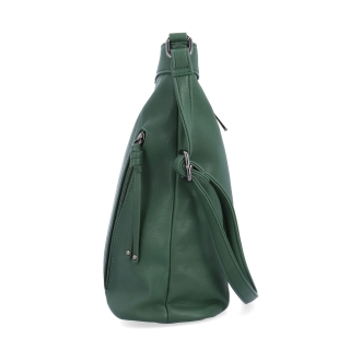 Crossbody kabelka s ozdobnými zipy Tangerin materiál syntetická kůže zapínání na zip barva zelená velikost střední 8050 TZE Z boku