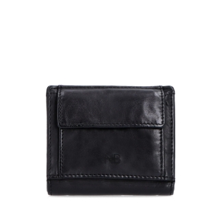 Malá kožená peněženka s unisex designem Noelia Bolger materiál kůže barva černá velikost malá 5133 NB C
