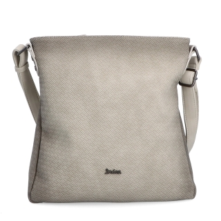 Střední jednoduchá crossbody kabelka Indee materiál syntetická kůže zapínání na zip barva béžová velikost střední 6317 K Zepředu