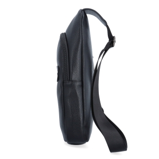 Praktický bodybag na zip Carmelo materiál syntetická kůže zapínání na zip barva černá velikost střední 4356 C Z boku