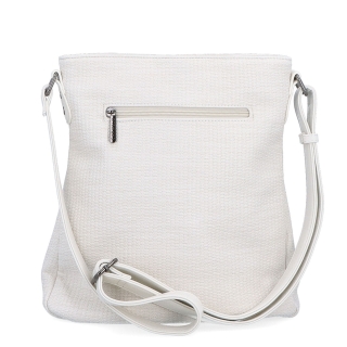 Crossbody kabelka s přední zipovou kapsou Carmelo materiál syntetická kůže zapínání na zip barva béžová velikost střední 4309 K Zezadu
