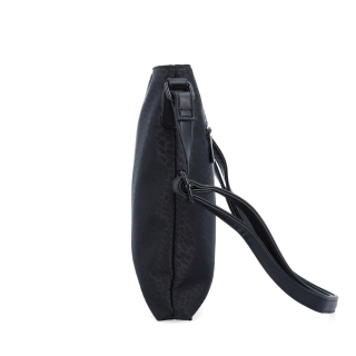 Stylová dámská crossbody kabelka z nylonu Carmelo materiál nylon zapínání na zip barva černá velikost malá 6606 C LE Z boku