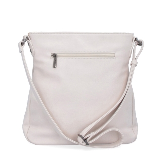 Crossbody kabelka s jednoduchým prošíváním Tangerin materiál syntetická kůže zapínání na zip barva béžová velikost střední 8003 K Zezadu