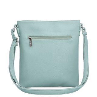Crossbody kabelka na zip Carmelo materiál syntetická kůže zapínání na zip barva zelená velikost malá 4324 SZE Zezadu