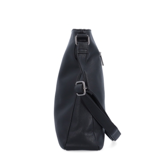 Crossbody kabelka s přehledným vnitřkem Tangerin materiál syntetická kůže zapínání na zip barva černá velikost střední 8051 C Z boku