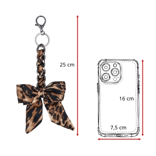 Přívěsek na kabelku s mašlí a karabinkou Indee materiál textil barva multicolor D020