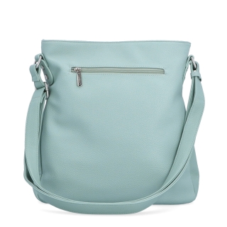 Designová crossbody kabelka Carmelo materiál syntetická kůže zapínání na zip barva zelená velikost střední 4271 SZE Zezadu