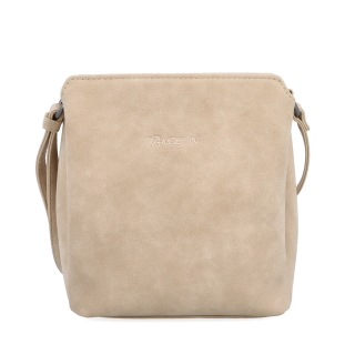 Praktická crossbody kabelka s členěným vnitřkem Tangerin materiál syntetická kůže zapínání na zip barva béžová velikost malá 1117 BE Zepředu