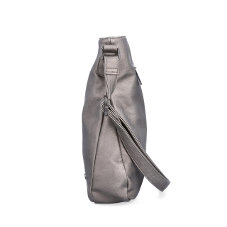 Crossbody kabelka s jednoduchým prošíváním Tangerin materiál syntetická kůže zapínání na zip barva metalická velikost střední 8003 TI Z boku
