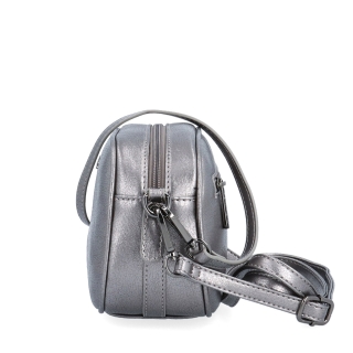 Malá crossbody kabelka s odnímatelným popruhem Le Sands materiál syntetická kůže zapínání na zip barva metalická velikost malá 4370 TI Z boku