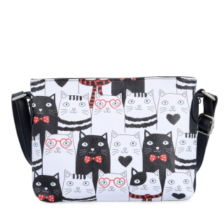 Crossbody kabelka s veselým potiskem Indee materiál syntetická kůže zapínání na zip barva multicolor velikost malá 9306 01 C
