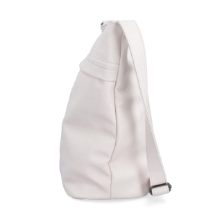 Velká crossbody kabelka z měkké syntetické kůže Tangerin materiál syntetická kůže zapínání na zip barva béžová velikost velká 8001 K Z boku