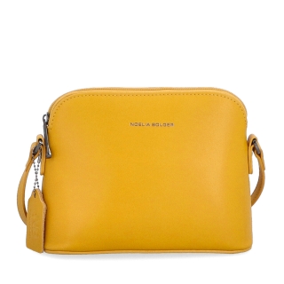 Kožená kabelka crossbody Noelia Bolger Noelia Bolger materiál kůže zapínání na zip barva žlutá velikost malá NB 0096 ZLU Zepředu