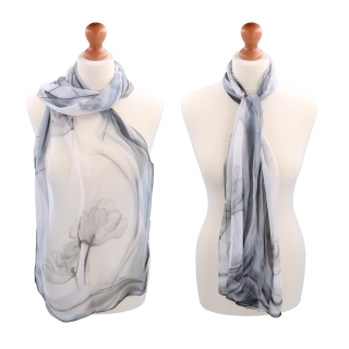 Stylový dámský šátek pro každý outfit Noelia Bolger materiál polyester barva šedá KL501 - 03