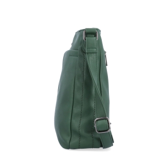 Crossbody kabelka s nastavitelným popruhem Tangerin materiál syntetická kůže zapínání na zip barva zelená velikost střední 8049 TZE Z boku