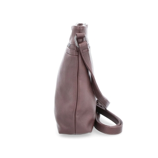 Menší crossbody kabelka Tangerin materiál syntetická kůže zapínání na zip barva hnědá velikost střední 8022 TH Z boku