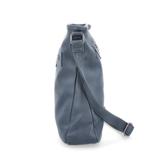 Crossbody kabelka s vnějšími kapsami Tangerin materiál syntetická kůže zapínání na zip barva modrá velikost střední 8008 TM Z boku