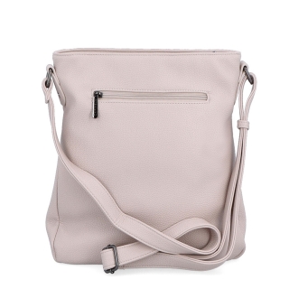 Designová crossbody kabelka Carmelo materiál syntetická kůže zapínání na zip barva růžová velikost střední 4271 LI Zezadu