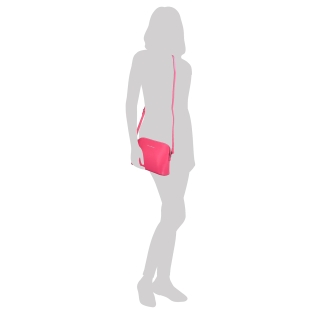 Kožená kabelka crossbody Noelia Bolger Noelia Bolger materiál kůže zapínání na zip barva růžová velikost malá NB 0096 F Na postavě