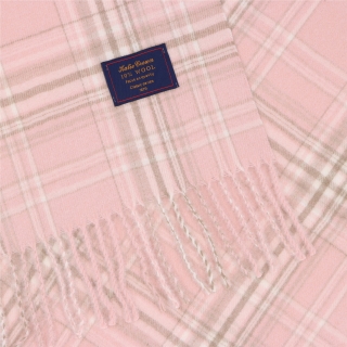 Celoroční šála s károvaným vzorem Noelia Bolger materiál Polyester s příměsí vlny barva růžová KZ004 - 02