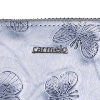 Penál z lakované kůže Carmelo materiál kůže zapínání na zip barva bílá velikost střední 2124 M OW Logo