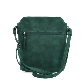 Malá elegantní kabelka s minimalistickým designem Tangerin materiál syntetická kůže zapínání na zip barva zelená velikost malá 1107 TZE Zezadu