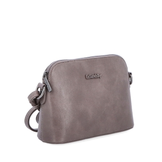 Minimalistická crossbody kabelka LeSands materiál syntetická kůže zapínání na zip barva taupe velikost malá 7710 T