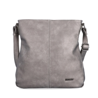 Crossbody kabelka s jednoduchým prošíváním Tangerin materiál syntetická kůže zapínání na zip barva metalická velikost střední 8003 TI Zepředu