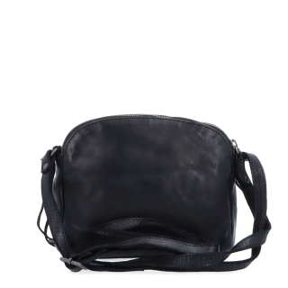 Kvalitní kožená crossbody kabelka Noelia Bolger materiál kůže zapínání na zip barva černá velikost malá NB 2408 C Zezadu