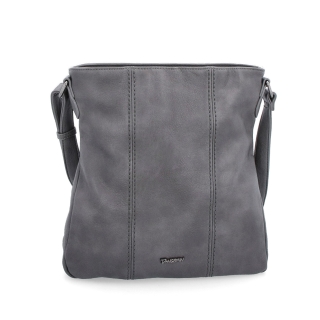Crossbody kabelka Tangerin materiál syntetická kůže zapínání na zip barva šedá velikost střední 8004 TS Zepředu
