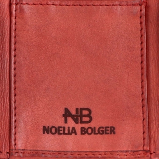 Kožená peněženka s praktickou zipovou kapsou Noelia Bolger materiál kůže zapínání na cvoček barva červená velikost malá 5132 NB CV Logo