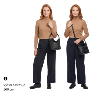 Elegantní kabelka s odepínatelnými popruhy Carmelo materiál syntetická kůže zapínání na zip barva béžová velikost malá 4603 K Na postavě