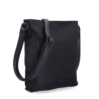 Stylová dámská crossbody kabelka z nylonu Carmelo materiál nylon zapínání na zip barva černá velikost malá 6606 C