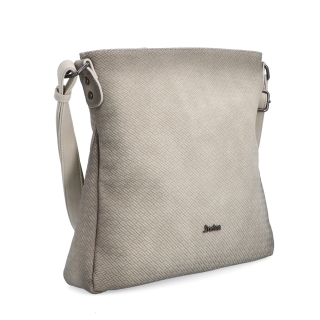 Střední jednoduchá crossbody kabelka Indee materiál syntetická kůže zapínání na zip barva béžová velikost střední 6317 K